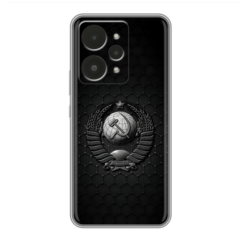Силиконовый чехол на Realme 15 с принтом Герб Флаг СССР Силиконовый чехол на Realme 15 с принтом Герб Флаг СССР