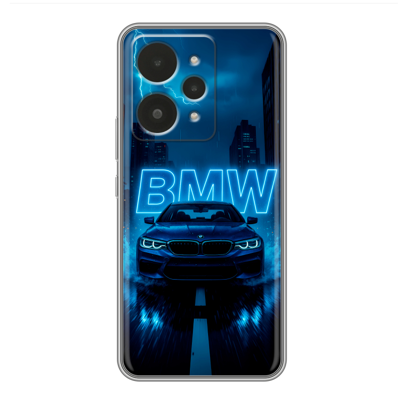 Силиконовый чехол на Realme 15 с принтом BMW БМВ Силиконовый чехол на Realme 15 с принтом BMW БМВ