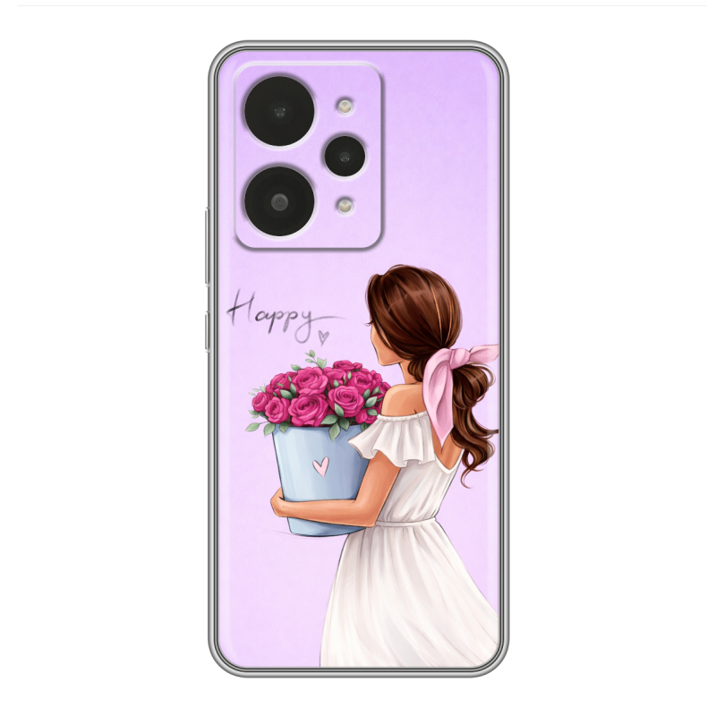 Силиконовый чехол на Realme 15 с принтом женский Силиконовый чехол на Realme 15 с принтом женский