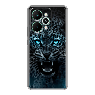 Силиконовый чехол на Realme 15 Pro с принтом Темный леопард Силиконовый чехол на Realme 15 Pro с принтом Темный леопард