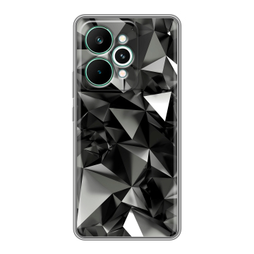 Силиконовый чехол на Realme 15 Pro с принтом Черные кристаллы Силиконовый чехол на Realme 15 Pro с принтом Черные кристаллы