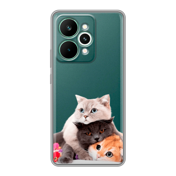 Силиконовый чехол на Realme 15 Pro с принтом Кошки Силиконовый чехол на Realme 15 Pro с принтом Кошки
