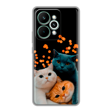 Силиконовый чехол на Realme 15 Pro с принтом Кошки Силиконовый чехол на Realme 15 Pro с принтом Кошки