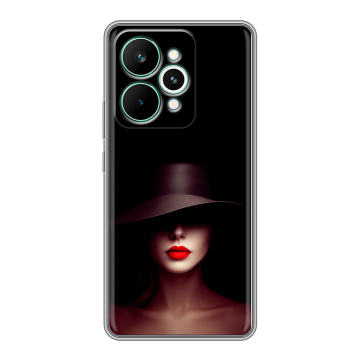 Силиконовый чехол на Realme 15 Pro с принтом Девушка в шляпе Силиконовый чехол на Realme 15 Pro с принтом Девушка в шляпе