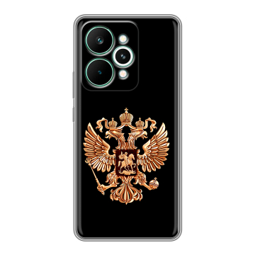 Силиконовый чехол на Realme 15 Pro с принтом Герб России золотой Силиконовый чехол на Realme 15 Pro с принтом Герб России золотой