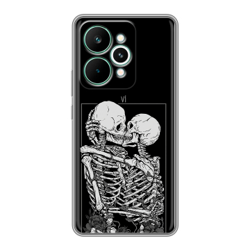 Силиконовый чехол на Realme 15 Pro с принтом Поцелуй скелетов Силиконовый чехол на Realme 15 Pro с принтом Поцелуй скелетов