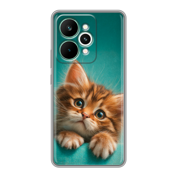 Силиконовый чехол на Realme 15 Pro с принтом котенок Силиконовый чехол на Realme 15 Pro с принтом котенок