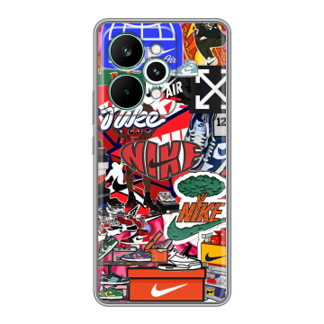 Силиконовый чехол на Realme 15 Pro с принтом Найк Nike яркий Силиконовый чехол на Realme 15 Pro с принтом Найк Nike яркий
