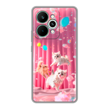 Силиконовый чехол на Realme 15 Pro с принтом милые котики Силиконовый чехол на Realme 15 Pro с принтом милые котики