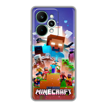 Силиконовый чехол на Realme 15 Pro с принтом Майнкрафт Minecraft Силиконовый чехол на Realme 15 Pro с принтом Майнкрафт Minecraft