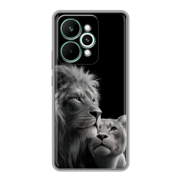 Силиконовый чехол на Realme 15 Pro с принтом Лев кошки Силиконовый чехол на Realme 15 Pro с принтом Лев кошки