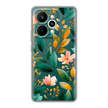 Силиконовый чехол на Realme 15 Pro с принтом Цветы паттерн Силиконовый чехол на Realme 15 Pro с принтом Цветы паттерн
