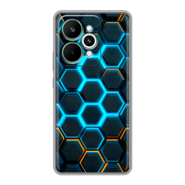 Силиконовый чехол на Realme 15 Pro с принтом Неоновые соты Силиконовый чехол на Realme 15 Pro с принтом Неоновые соты