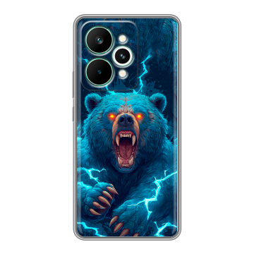 Силиконовый чехол на Realme 15 Pro с принтом Медведь Силиконовый чехол на Realme 15 Pro с принтом Медведь