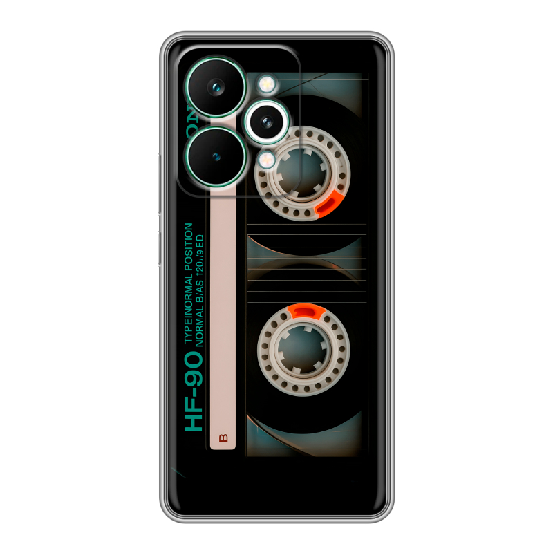 Силиконовый чехол на Realme 15 Pro с принтом Кассета Силиконовый чехол на Realme 15 Pro с принтом Кассета