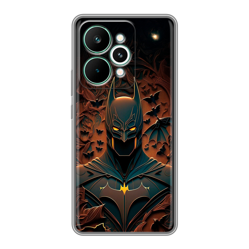 Силиконовый чехол на Realme 15 Pro с принтом Batman Бэтмен Силиконовый чехол на Realme 15 Pro с принтом Batman Бэтмен