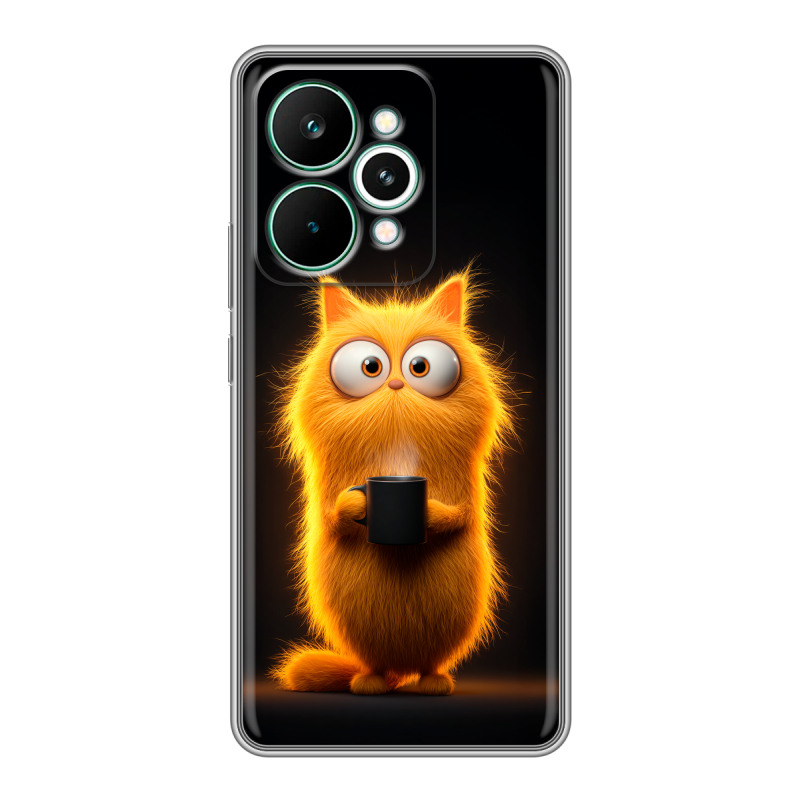 Силиконовый чехол на Realme 15 Pro с принтом Смешной кот Силиконовый чехол на Realme 15 Pro с принтом Смешной кот