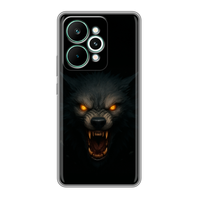 Силиконовый чехол на Realme 15 Pro с принтом Волк Силиконовый чехол на Realme 15 Pro с принтом Волк