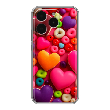 Силиконовый чехол на Realme 15T с принтом Сердечки Силиконовый чехол на Realme 15T с принтом Сердечки