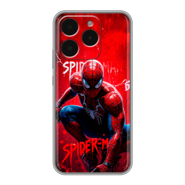 Силиконовый чехол на Realme 15T с принтом Spiderman Человек паук