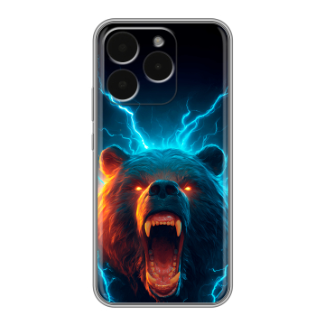 Силиконовый чехол на Realme 15T с принтом Медведь