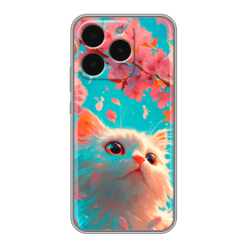 Силиконовый чехол на Realme 15T с принтом Красивый кот