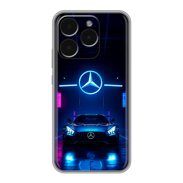 Силиконовый чехол на Realme 15T с принтом Mercedes Мерседес