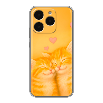 Силиконовый чехол на Realme 15T с принтом Милые котята