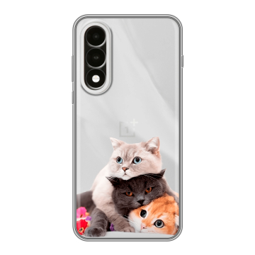 Силиконовый чехол на OnePlus Nord 5 с принтом Кошки Силиконовый чехол на OnePlus Nord 5 с принтом Кошки