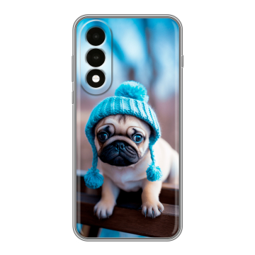 Силиконовый чехол на OnePlus Nord 5 с принтом Мопс в шапке