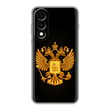 Силиконовый чехол на OnePlus Nord 5 с принтом Герб России желтый