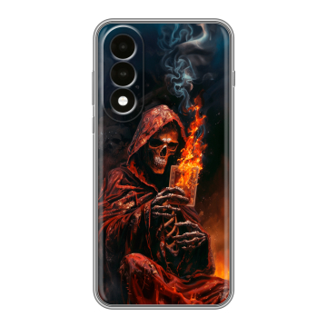 Силиконовый чехол на OnePlus Nord 5 с принтом Скелет и карты