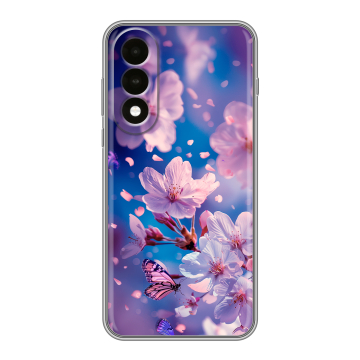 Силиконовый чехол на OnePlus Nord 5 с принтом цветы бабочки