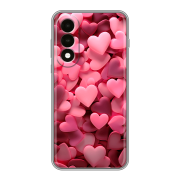Силиконовый чехол на OnePlus Nord 5 с принтом розовые сердечки