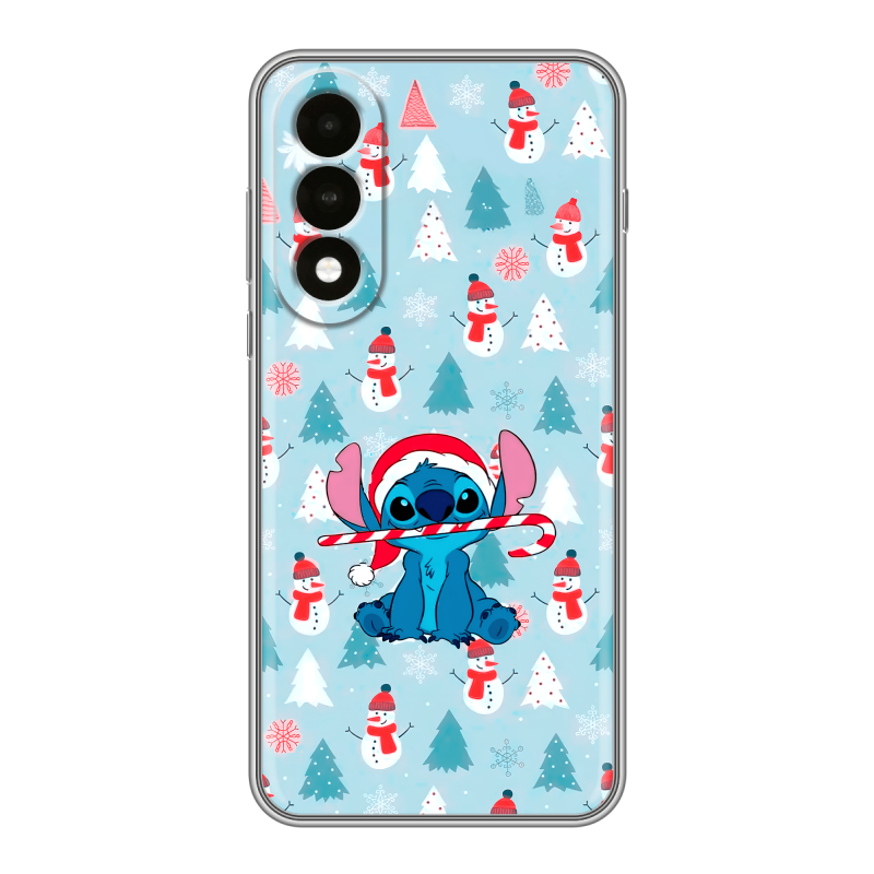 Силиконовый чехол на OnePlus Nord 5 с принтом Стич Новый год Силиконовый чехол на OnePlus Nord 5 с принтом Стич Новый год