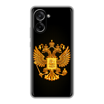 Силиконовый чехол на OnePlus Nord CE5 с принтом Герб России желтый Силиконовый чехол на OnePlus Nord CE5 с принтом Герб России желтый