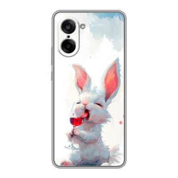 Силиконовый чехол на OnePlus Nord CE5 с принтом кролик зайчик