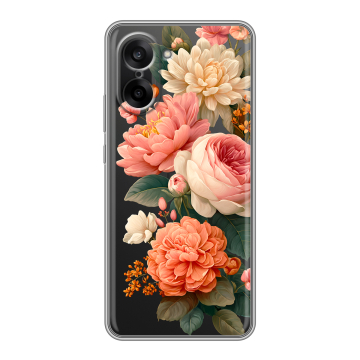 Силиконовый чехол на OnePlus Nord CE5 с принтом цветы Силиконовый чехол на OnePlus Nord CE5 с принтом цветы