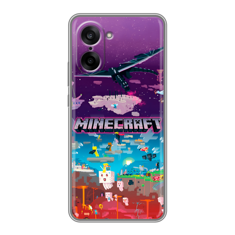 Силиконовый чехол на OnePlus Nord CE5 с принтом Майнкрафт Minecraft Силиконовый чехол на OnePlus Nord CE5 с принтом Майнкрафт Minecraft