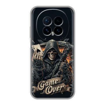 Силиконовый чехол на Honor Magic 8 с принтом Скелет карты Силиконовый чехол на Honor Magic 8 с принтом Скелет карты