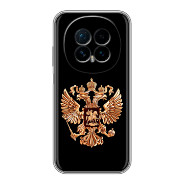 Силиконовый чехол на Honor Magic 8 с принтом Герб России золотой Силиконовый чехол на Honor Magic 8 с принтом Герб России золотой
