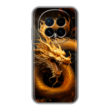 Силиконовый чехол на Honor Magic 8 с принтом Золотой дракон Силиконовый чехол на Honor Magic 8 с принтом Золотой дракон