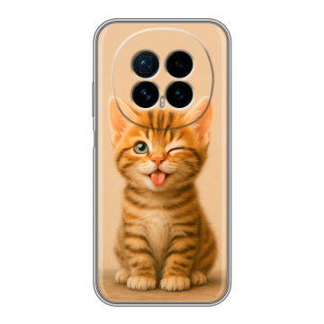Силиконовый чехол на Honor Magic 8 с принтом котенок