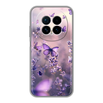 Силиконовый чехол на Honor Magic 8 с принтом бабочки и лаванда Силиконовый чехол на Honor Magic 8 с принтом бабочки и лаванда