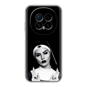 Силиконовый чехол на Honor Magic 8 с принтом монашка