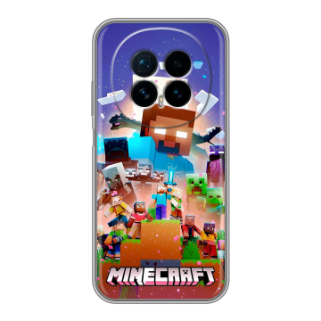Силиконовый чехол на Honor Magic 8 с принтом Майнкрафт Minecraft Силиконовый чехол на Honor Magic 8 с принтом Майнкрафт Minecraft