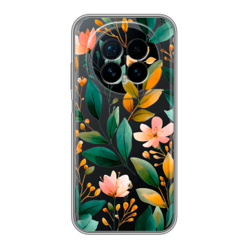 Силиконовый чехол на Honor Magic 8 с принтом Цветы паттерн