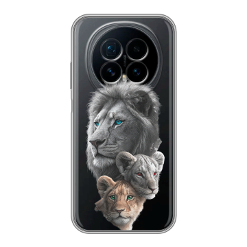 Силиконовый чехол на Honor Magic 8 с принтом Львы