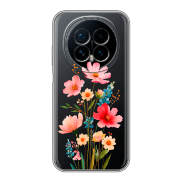 Силиконовый чехол на Honor Magic 8 с принтом Цветы