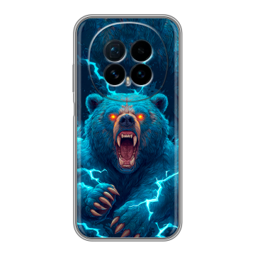Силиконовый чехол на Honor Magic 8 с принтом Медведь
